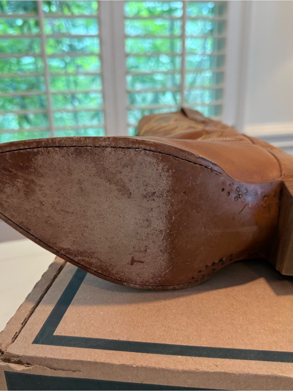 Tecovas Annie Brown Leather Western Heeled Boots - 8.5 B Bovine Caramel - Picture 13 of 16